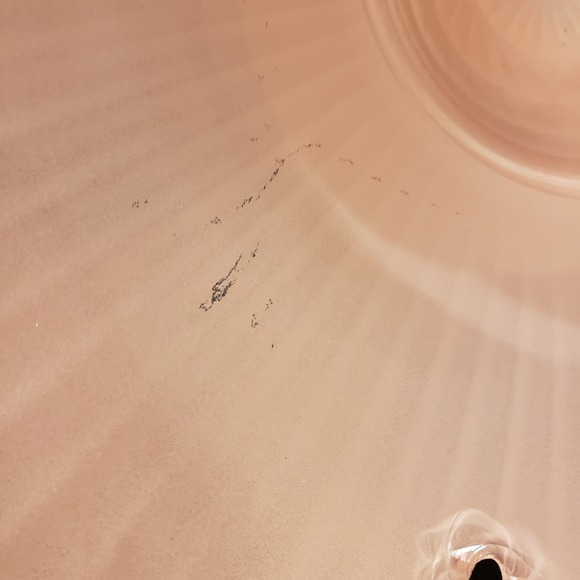 Vintage Art Deco Pink Glass Macbeth Evans Petalware Glass Ceiling Light Shade - Picture 6 of 8